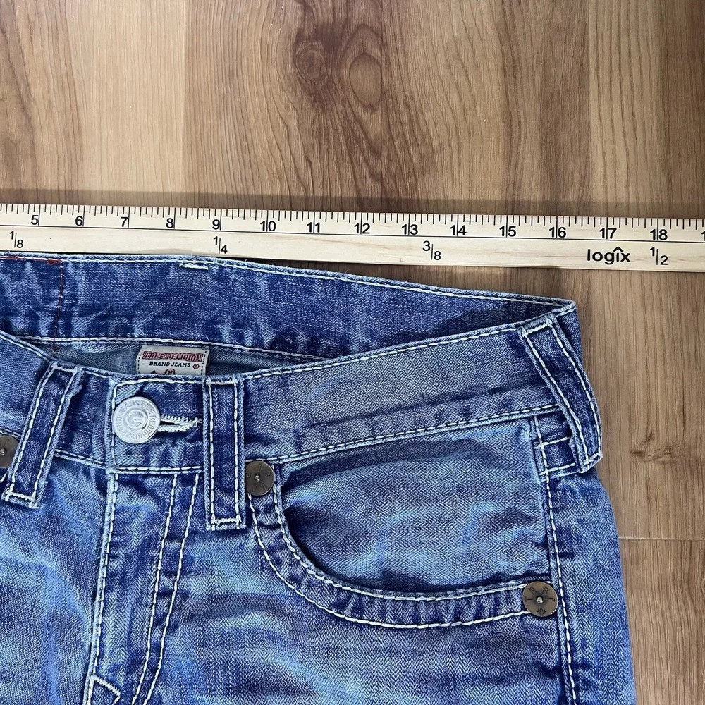 Vintage Y2K True Religion Jeans USA Mens 31X32 Rainbow Ricky Baggy Loose Fit